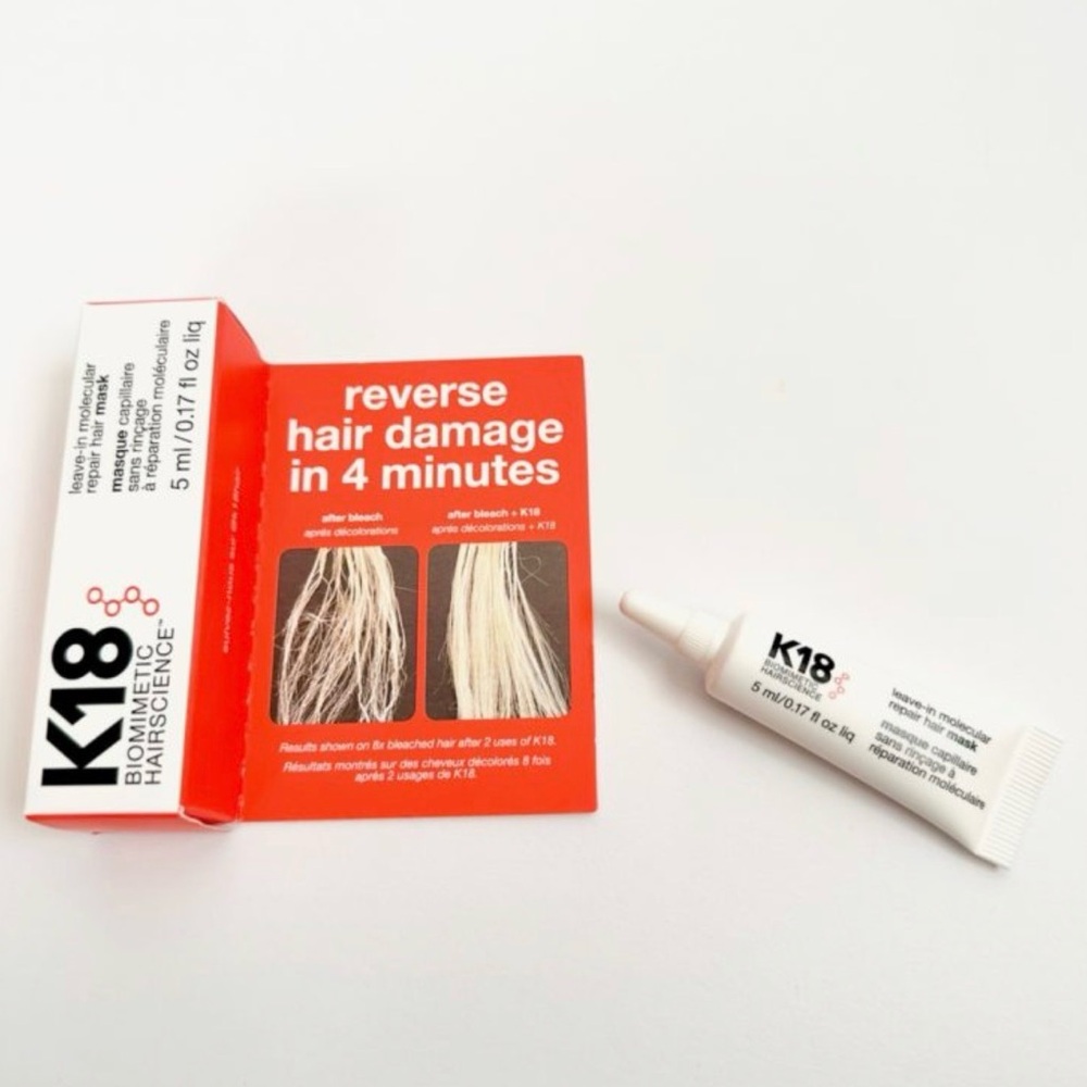 K18 Biomimetic Hairscience Leave-In Molecular Repair Hair Mask - White